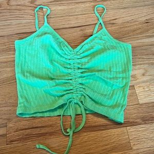 Green Cropped Tank